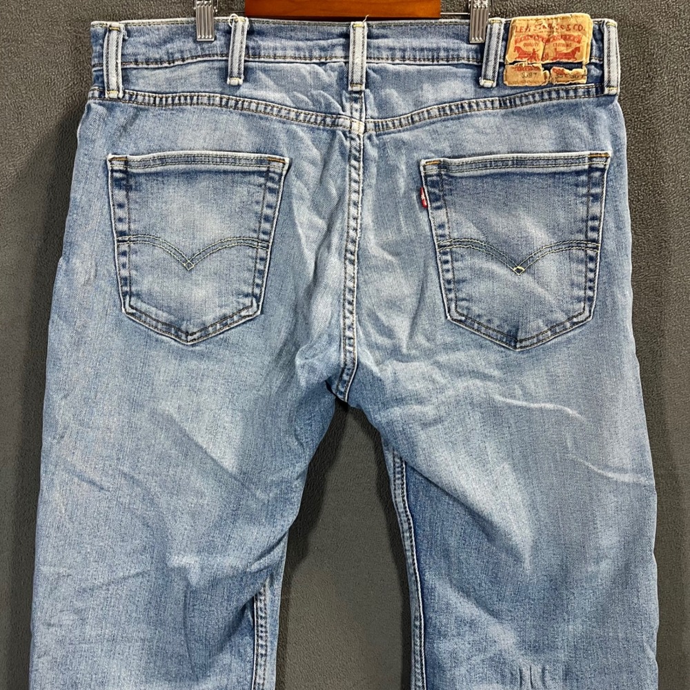 Levis 511 Slim Fit Jeans Mens 38x30 Light Wash Blue Denim Pants